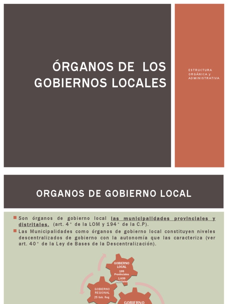 Estructura de los Gobiernos Locales | PDF | Gobierno local | Alcalde