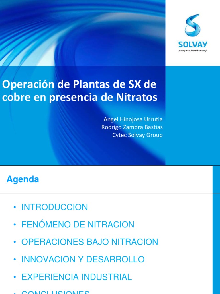 Nitracion PDF Electrólito Cobre