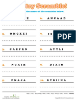 Country Word Scramble