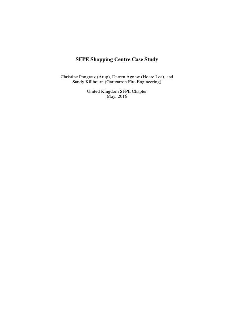 SFPE Shopping Centre Fire Safety Strategy | PDF | Fire Sprinkler System ...