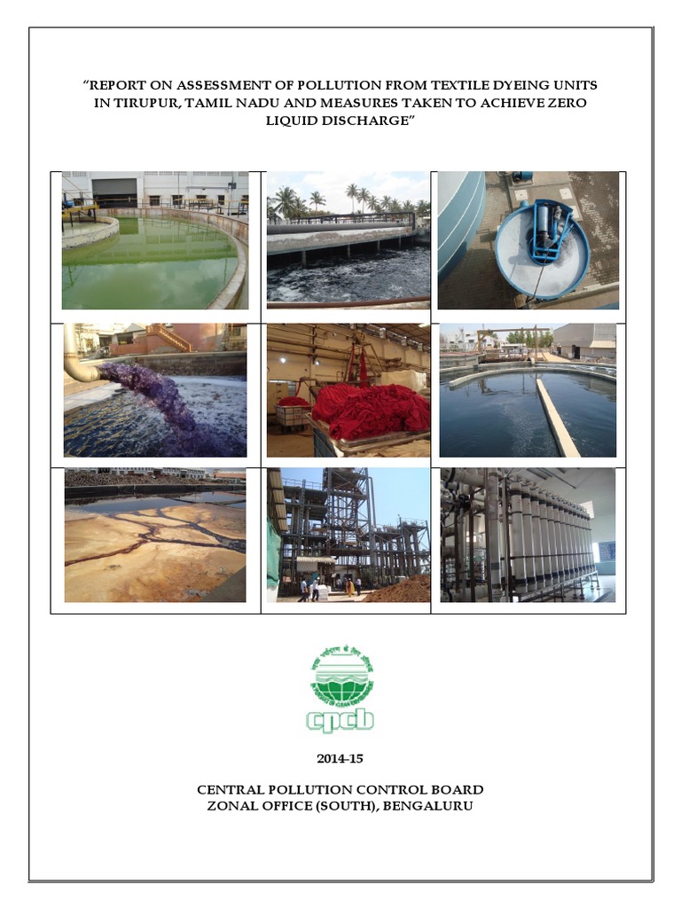 Assesment of Textile Dyeing Units and ZLD at Tirupur CPCB PDF PDF