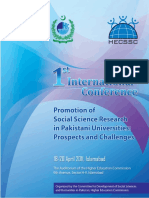 Programme Document of 1st International Conference On Social Science Research in Pakistani Universities: Prospects and Challenges