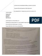 Calcular La Concentracion Por ML de Un Frasco de Cifosfamida de 500mg Si Se Disuelve en 20 ML de Agua