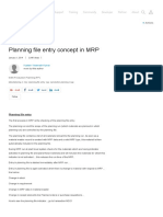 Planning File Entry MRP