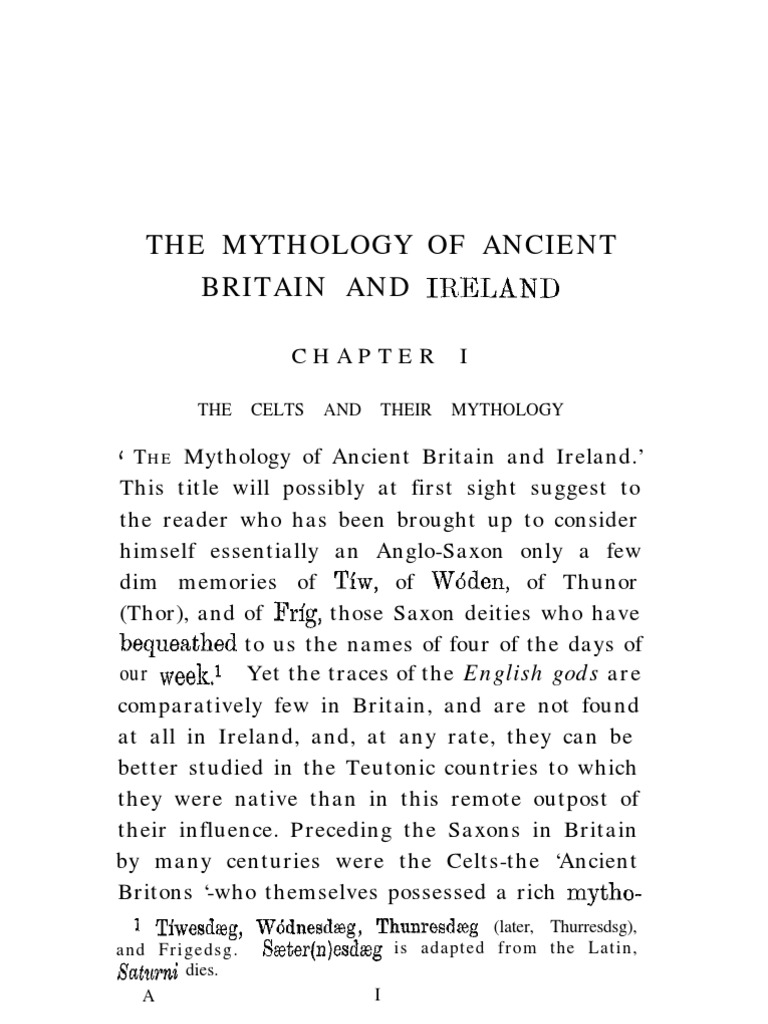 Celtic Mythology in Ancient Britain | PDF | Celts | Gaels