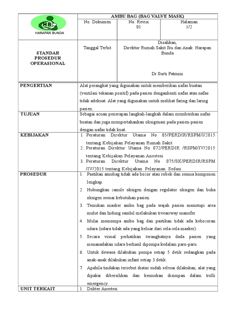 Ambu Bag (Bag Valve Mask) PDF