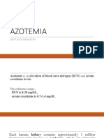 Azotemia: Dept Biochemistry