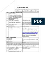 TE804 Schedule 2008: Dat e Discussion Topics Readings or Assignments Due