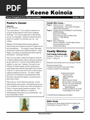 Church Newsletter -October