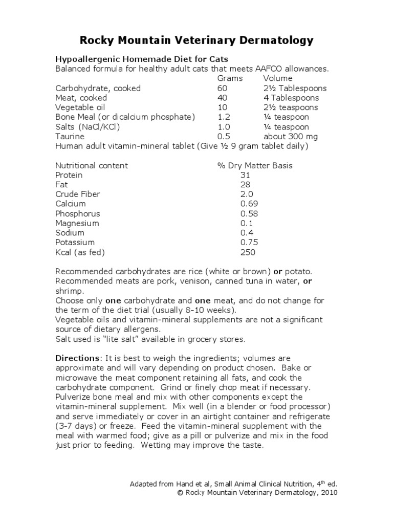 Homemade Diet For Cats With Liver Disease