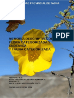 Biodiversidad de Flora y Fauna en las Lomas de Tacahuay, Tacna - Perú 2017