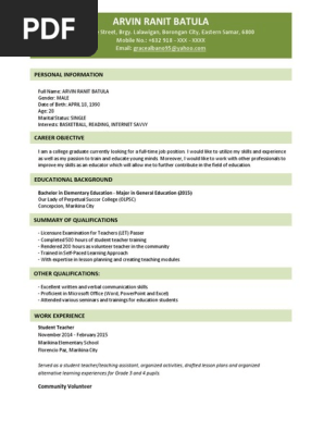 Sample Resume