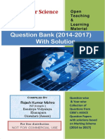Question Bank (2014-2017) With Solution: Computer Science