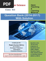 Question Bank (2014-2017) With Solution: Computer Science