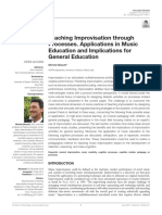 Teaching Improvisation Through Process - Applications in Music Education and Implications For General Education PDF