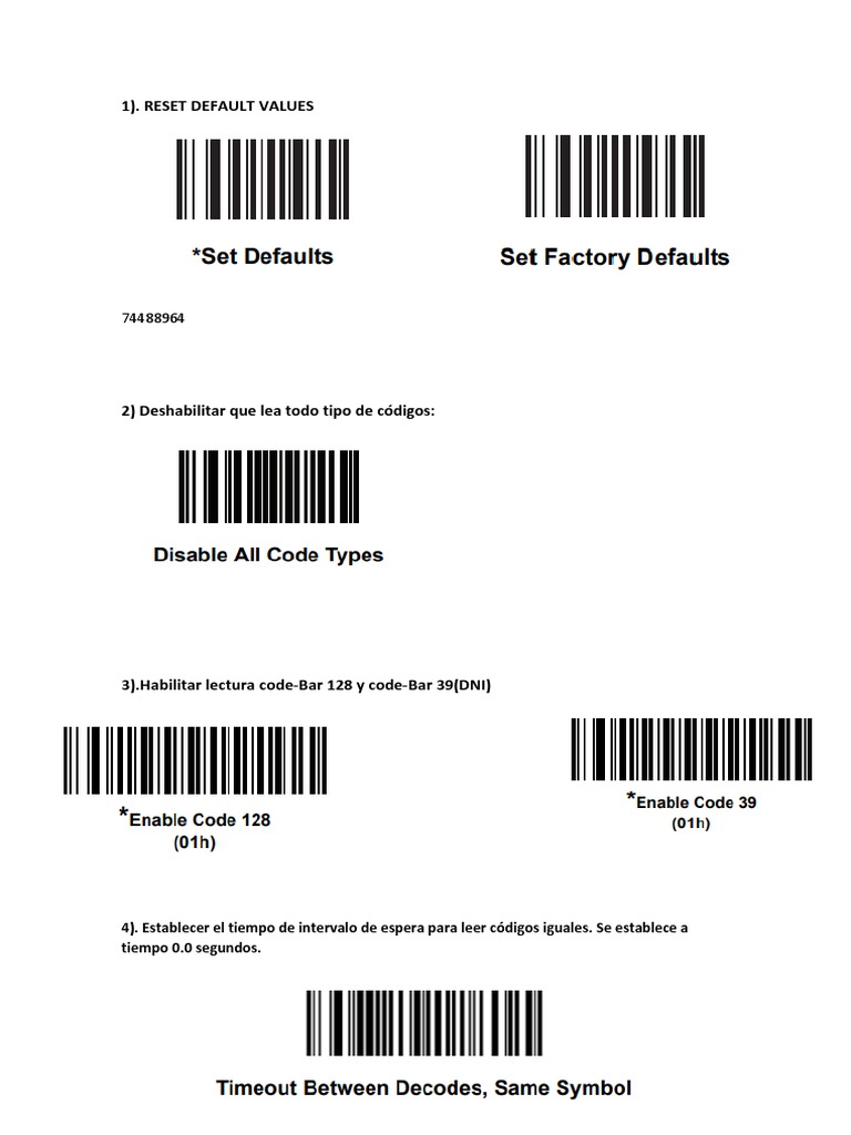 Configuraci n de esc ner para lectura de c digos de barras pdf
