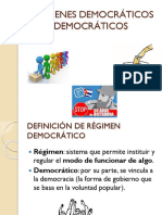 Regimenes Democráticos y No Democráticos