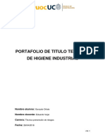 Portafolio de Titulo Programa de HIgiene Industrial-Informes de Agentes RUIDO CALOR POLVO