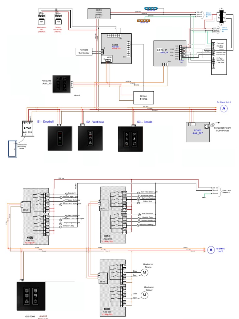 Sample Wiring Diagram-InNCOM | PDF | Components | Room