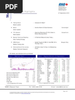 Corporate Highlights: Chart 1: FBM KLCI Chart Table 1: Regional Markets (24 September)