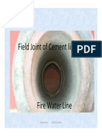 Field Joint of Cement-Lined Pipe