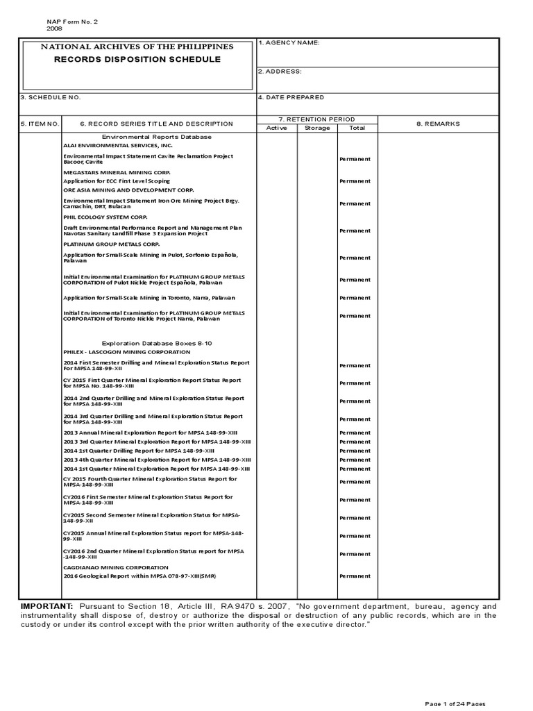 Philippine Mining Exploration Reports | PDF | Resource | Mining