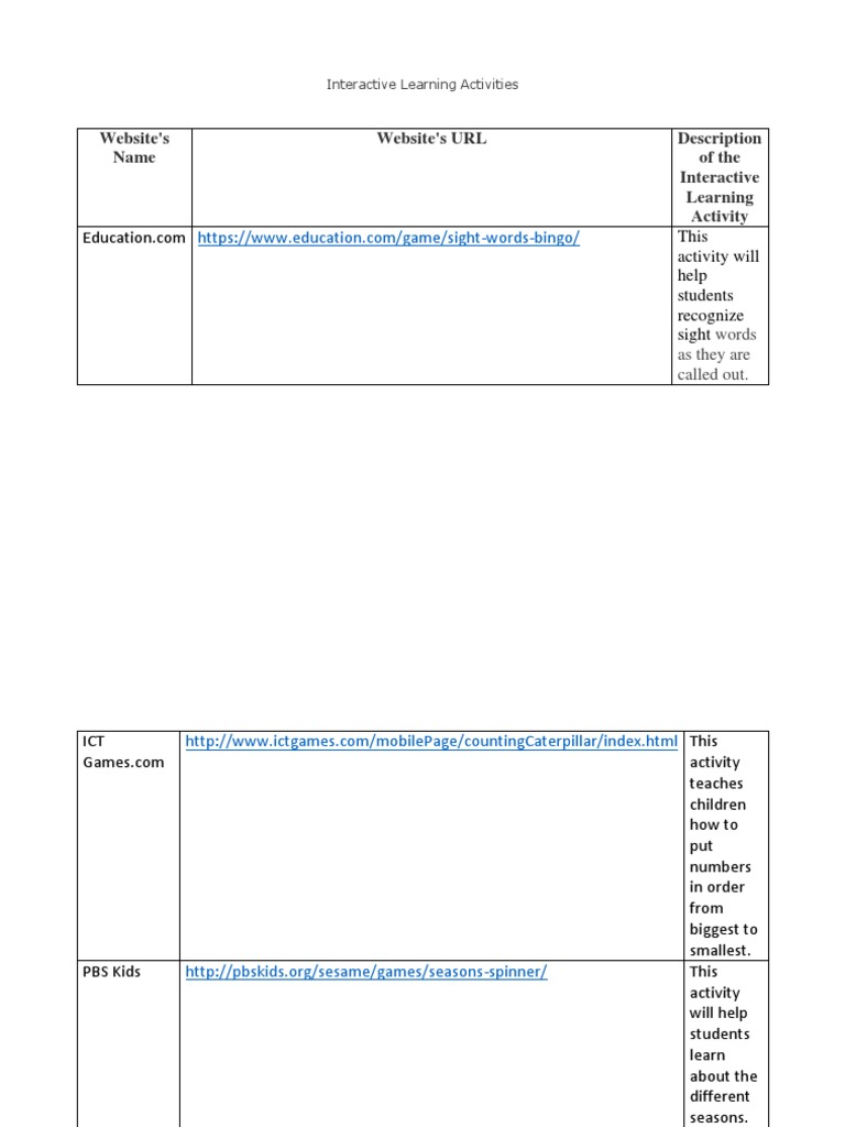 Ict Games Bingo