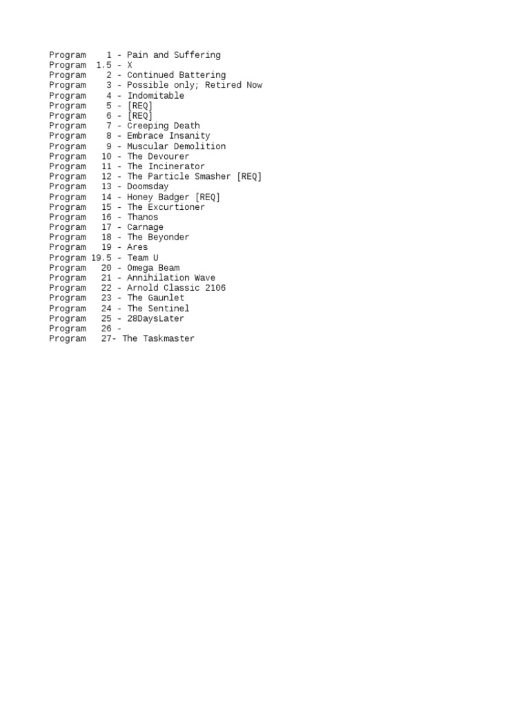 List of Unique Programs and Titles | PDF | Science & Mathematics
