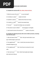 Defining & Non-Defining Exercises With Answers PDF | PDF