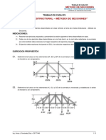 TRABAJO de CASA Nº9 - Análisis Estructural - Método de Secciones