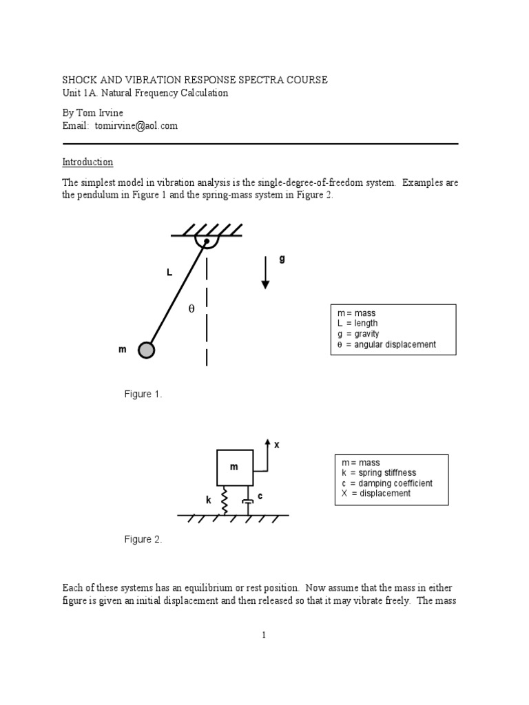 Natural Frequency in Vibration Analysis | PDF | Amplitude | Root Mean ...