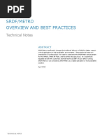 Srdf/metro Overview and Best Practices