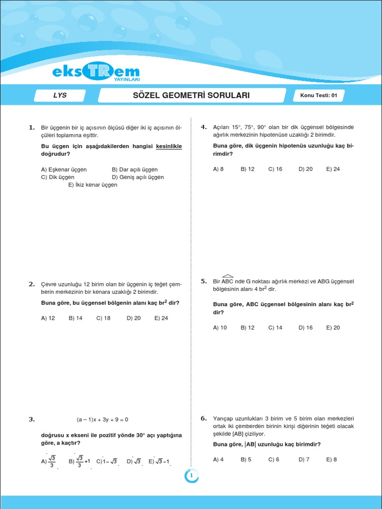Sozel Geo Metri So Rular I Pdf