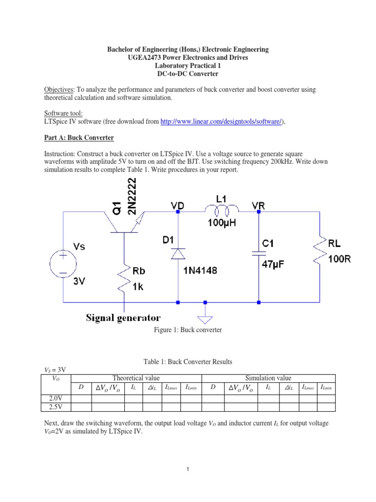 Bachelor of Engineering (Hons,) Electronic Engineering UGEA2473 Power