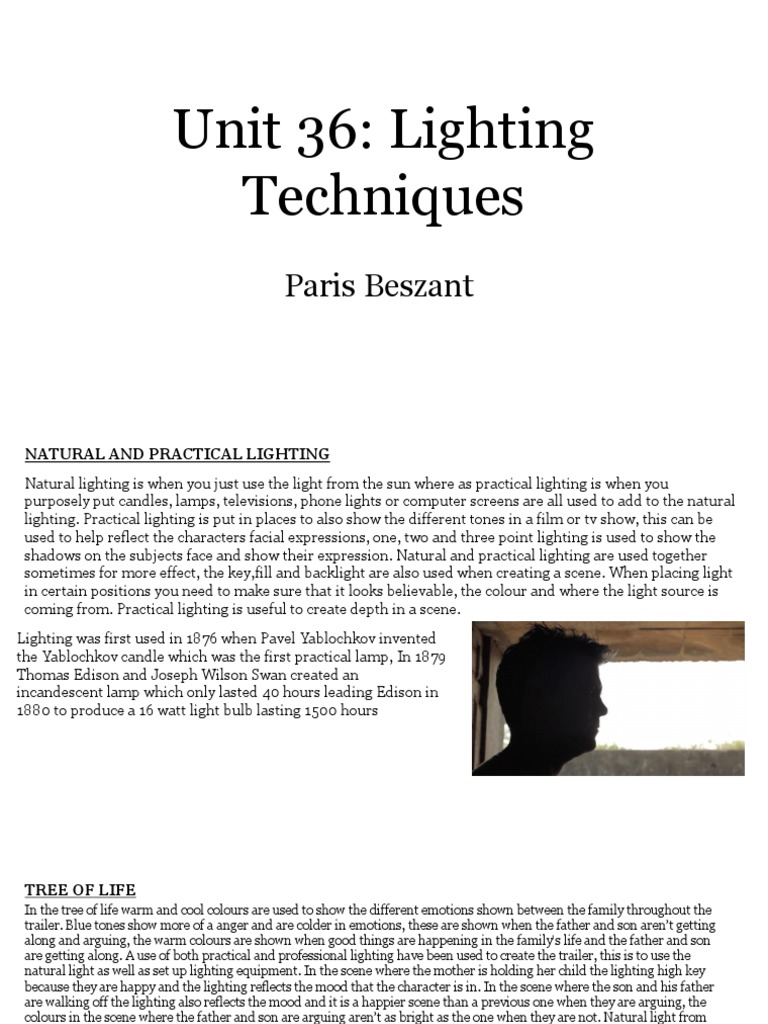 Natural and Practical Lighting Techniques | PDF | Lighting | Advertising