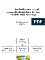 Learning English Literature Through Collaborative Reasoning To Develop Students' Moral Reasoning