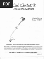 Download Cub Cadet Trimmer Model CC 2000 operators manual by elvisandmick SN3819977 doc pdf