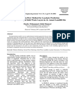 Two Domain Flow Method For Leachate Prediction Through Municipal Solid Waste Layers in Al-Amari Landfill Site