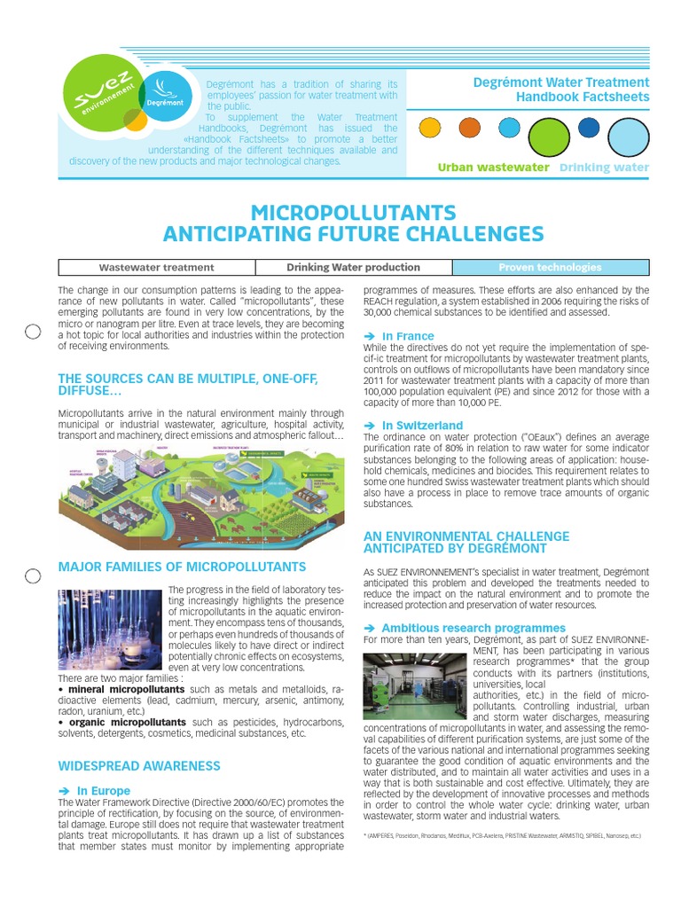 10 Degremont Handbook Factsheet N 10 Micropollutants Download Free