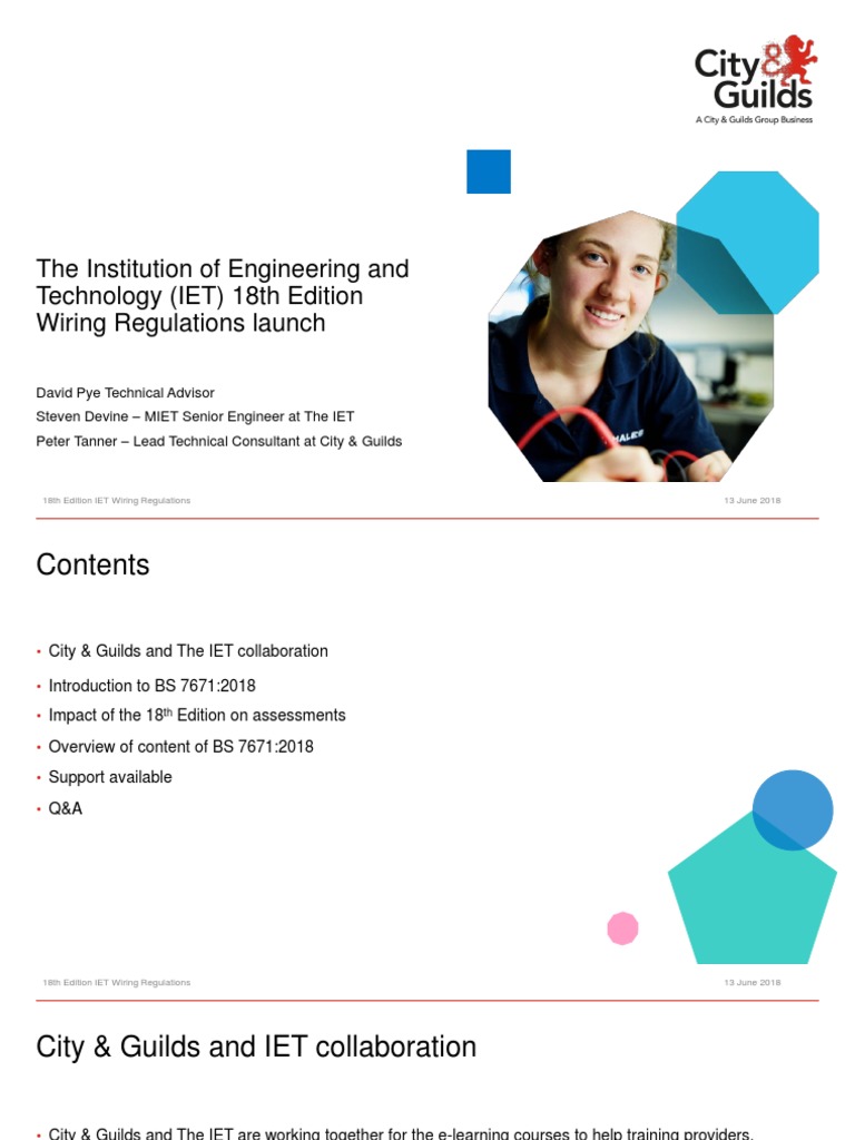 18TH EDITION ELECTRICAL WIRING REGULATIONS visual data 2