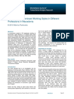 An Analysis of Dominant Working Styles in Different Professions in Macedonia (Pavlovska M.)