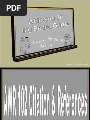 Big Board Game Citation Citation Apa Style