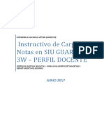 Instructivo de Carga de Notas en SIU GUARANI 3W JUNIO 2017