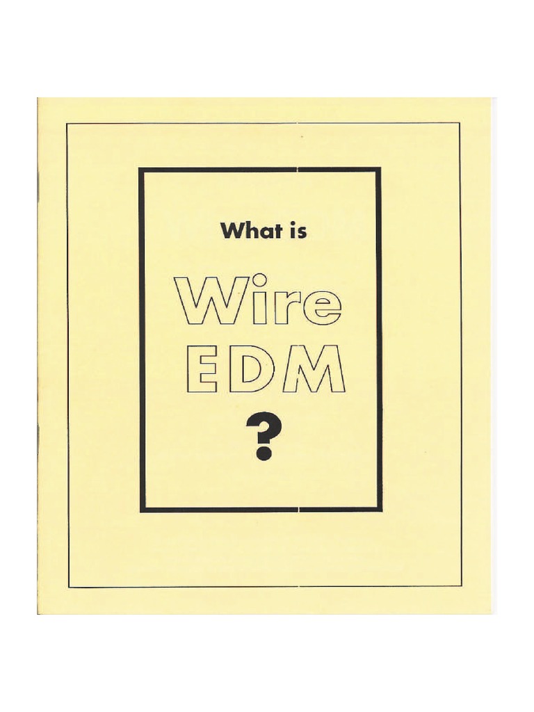What Is Wire Edm PDF | PDF