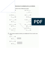 Relacionar La Multiplicacion Con La Division