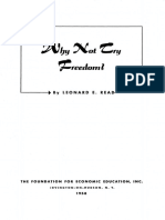 Why Not Try Freedom? by Leonard E. Read