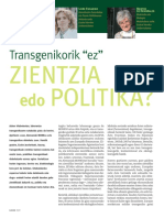 Transgenikoak Zientzia Ala Politika