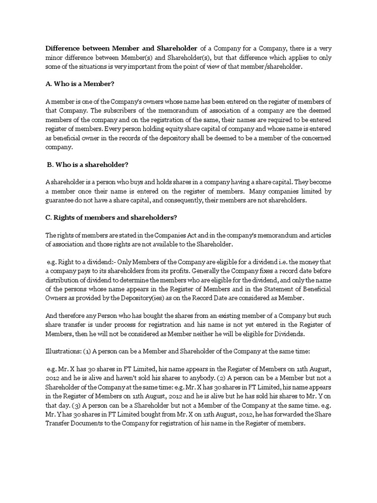 PRINCIPAL SHAREHOLDER OR MEMBER DEFINITION intelligence overview