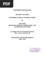 University of Kalyani: Revised Syllabus For Three Years B.A. Degree Course IN