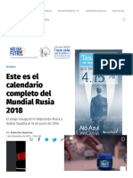 Calendario Completo Del Mundial Rusia 2018